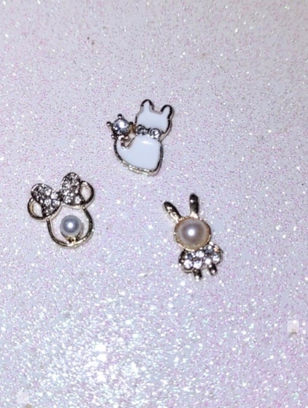 5 Crystal FingerNail Charms